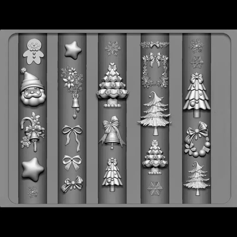 3D Christmas Nail Art Silicone Mold – DIY Holiday Designs