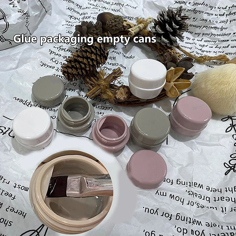 5g Portable Nail Art Storage Jar with Scraper – Mini Cream Pot