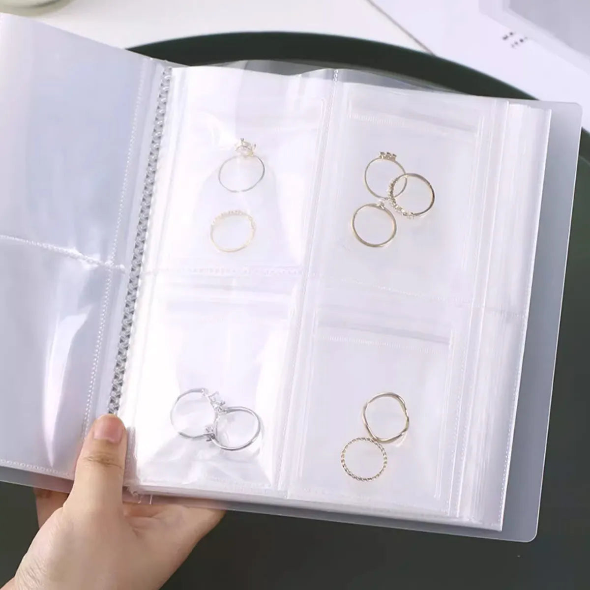 Jewelry Storage Album Transparent PVC Book Earring Necklace Bracelet