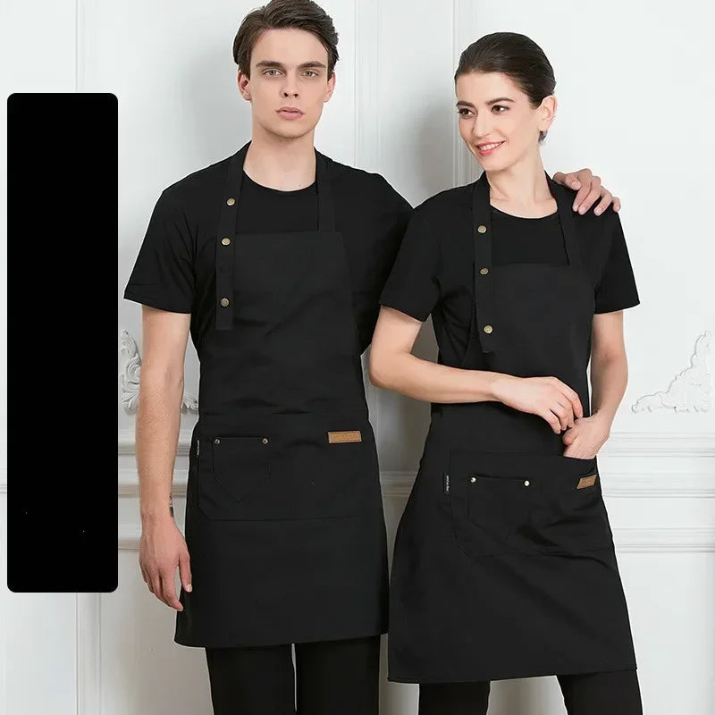 Canvas Bib Apron for Cooking, BBQ & Hairdressing – Unisex