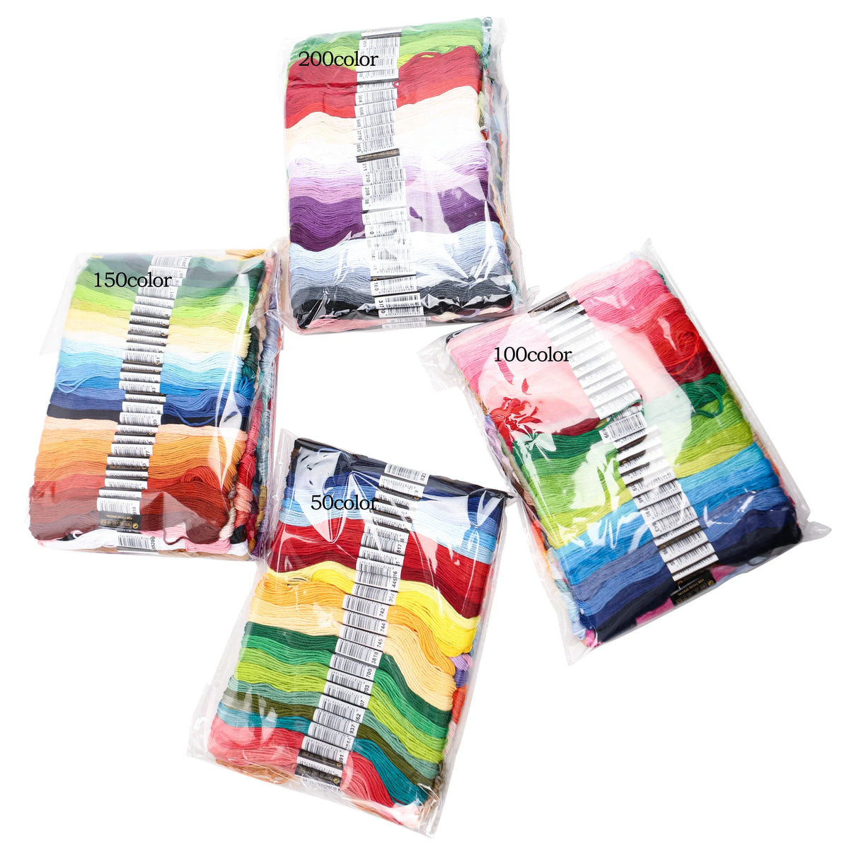 Cross Stitch Embroidery Floss Set – 50–447 Skeins, 8m Each