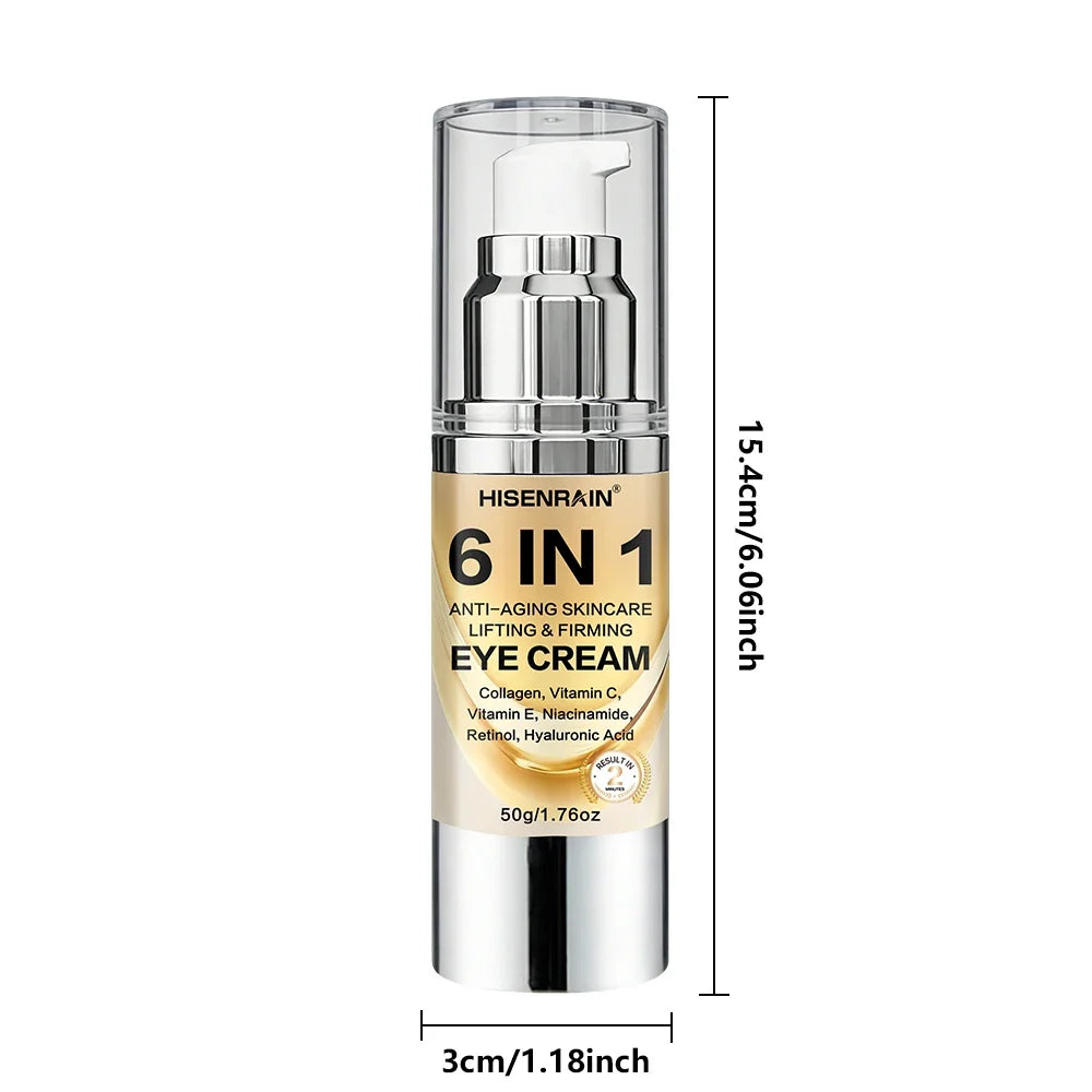 HISENRAIN 6-in-1 Eye Cream – Dark Circles & Wrinkles | 50g