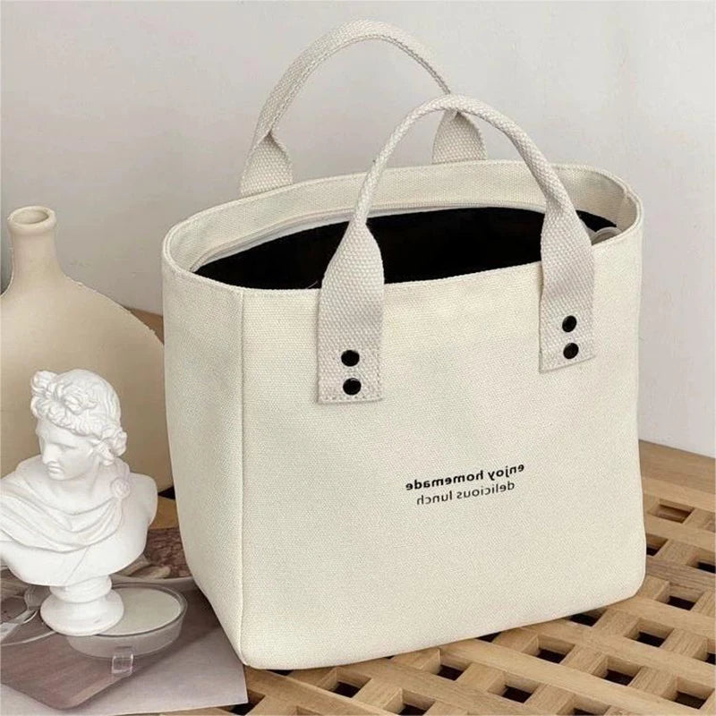 Women's Canvas Tote Handbag – Casual Large Capacity Travel Bag