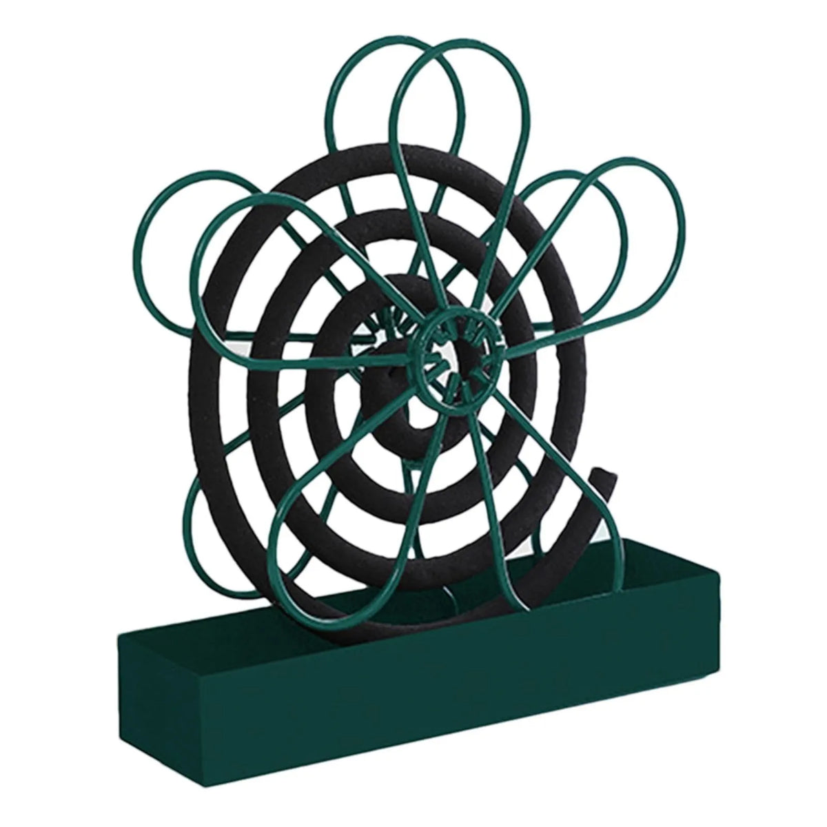 Flower Shape Mosquito Coil Holder with Tray – Iron Rack