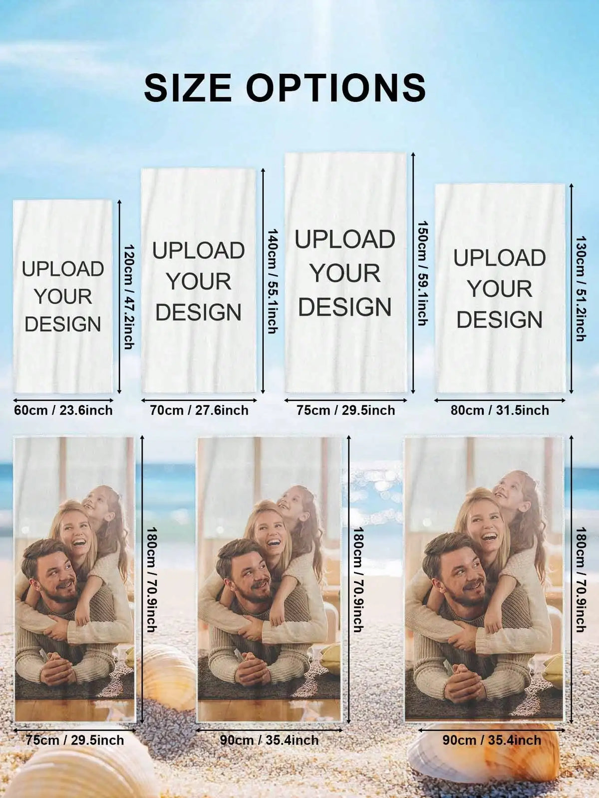 Custom Photo Beach Towel – Personalized Quick-Dry Gift