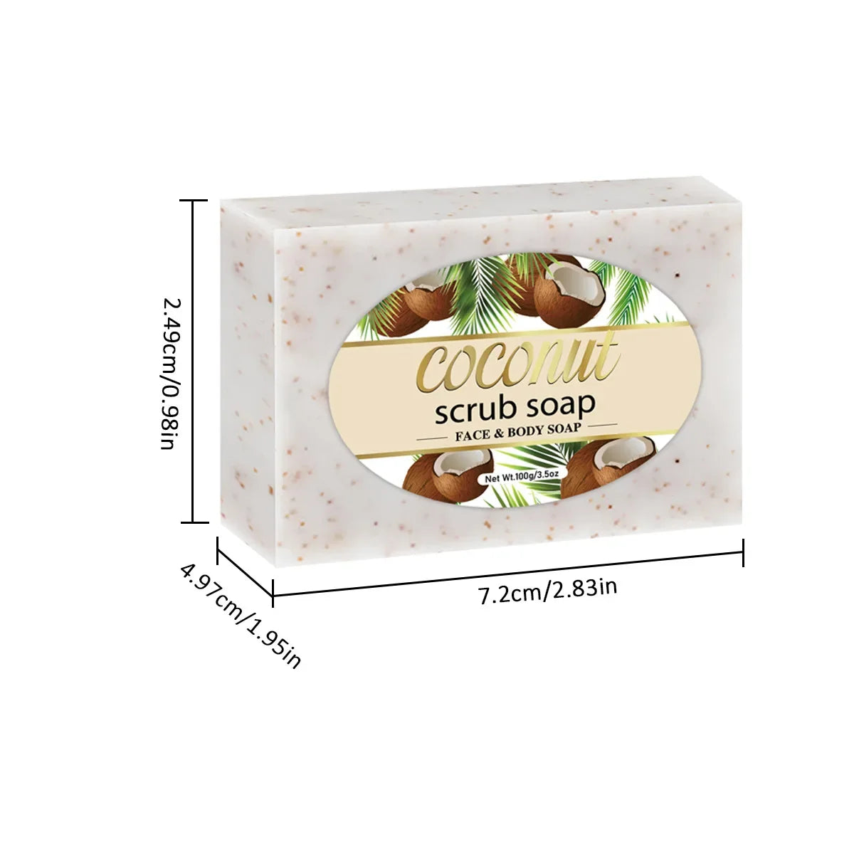 Coconut Scrub Soap – Handmade Exfoliating Face & Body Bar