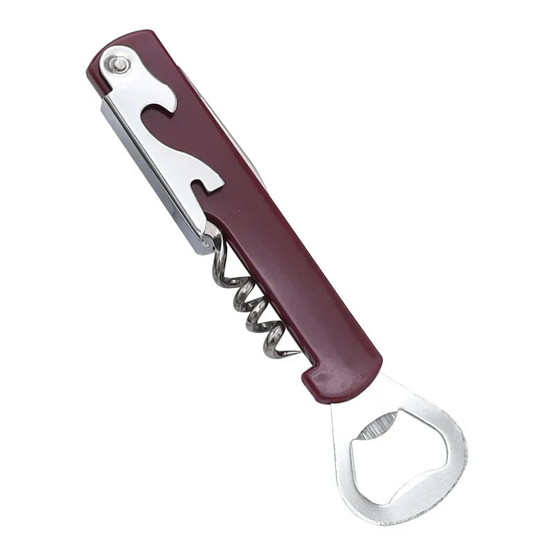 Multi Functional Red Wine Bottle Opener Beer Plastic 4-In-1