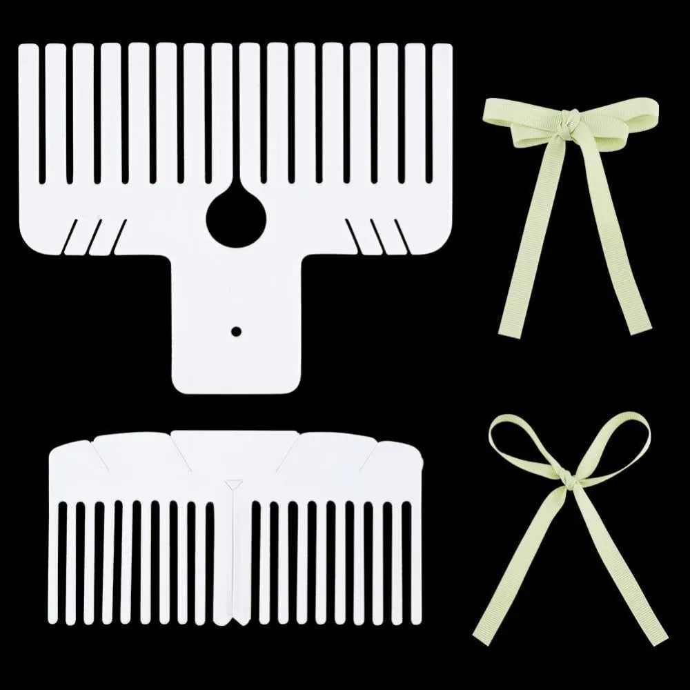 2-Piece Plastic Bow Maker Kit – DIY Hair Bows & Ribbon Tool