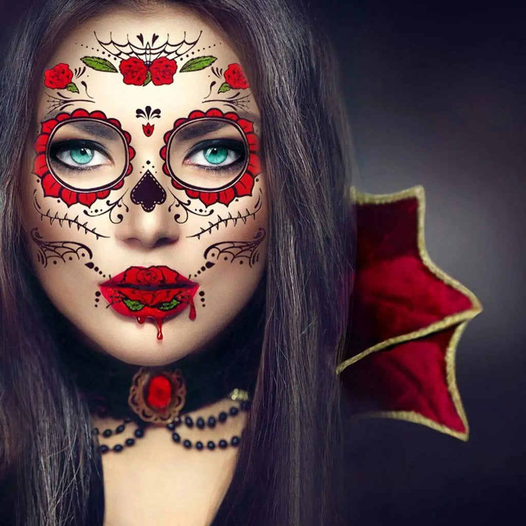 Halloween Face Gems Crystal Rhinestone Glitter Jewel Stickers