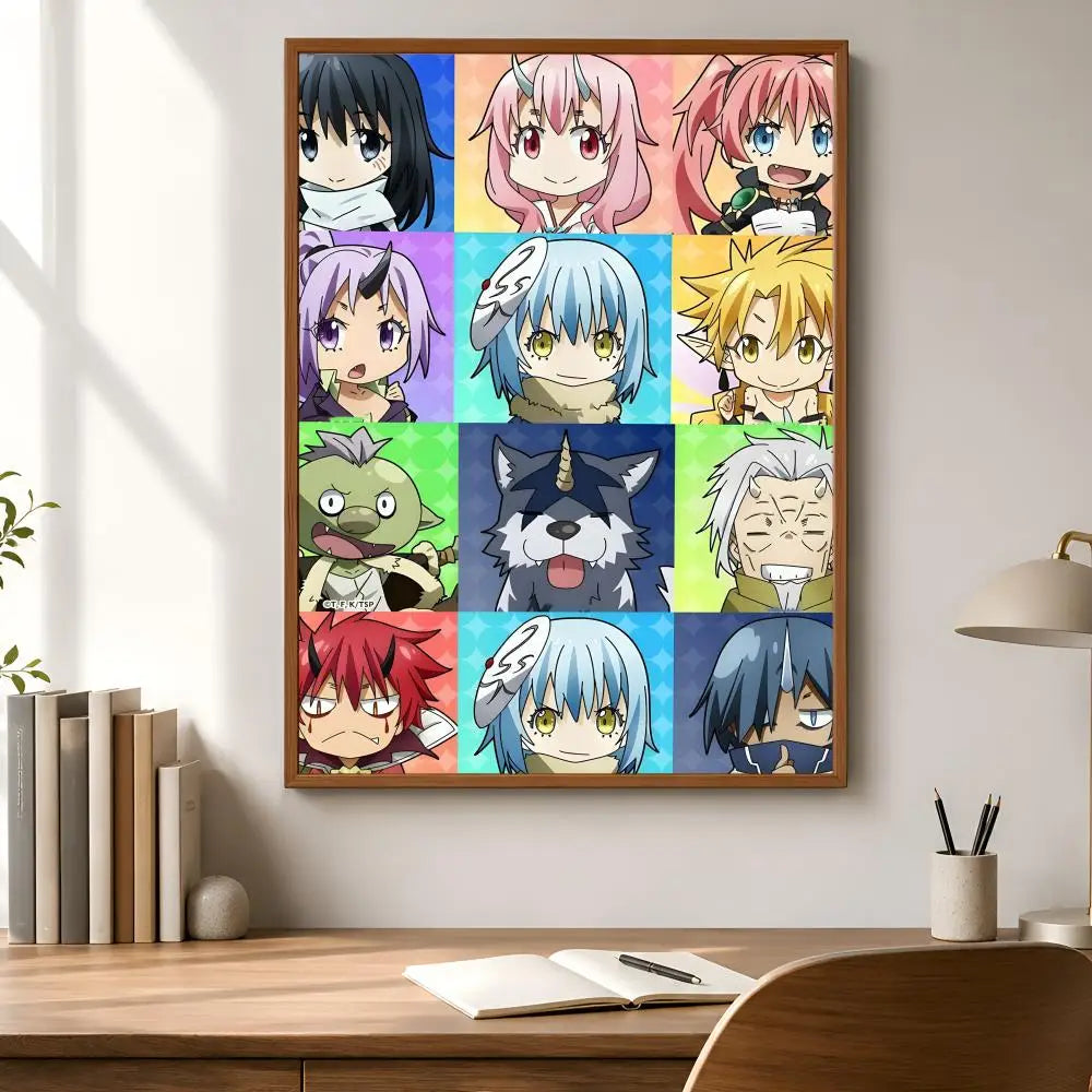TenSura Anime Waterproof PVC Wall Poster – Peel & Stick HD Art