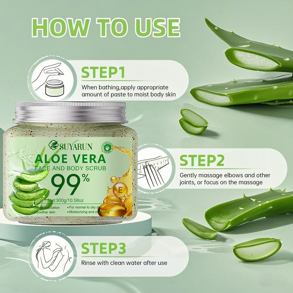 SUYARUN Aloe Vera Body Scrub – Deep Cleansing & Hydrating