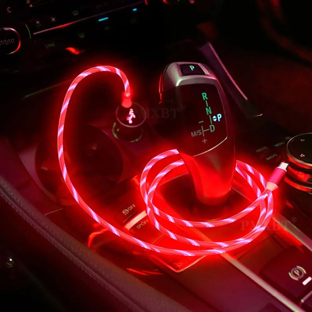 LED Glowing USB-C & Micro USB Charging Cable – 1M Luminous