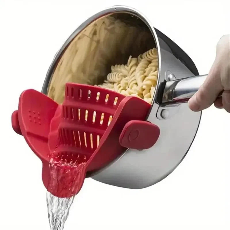 Universal Silicone Clip Pan Pot Strainer Anti Spill Food Pots Pans