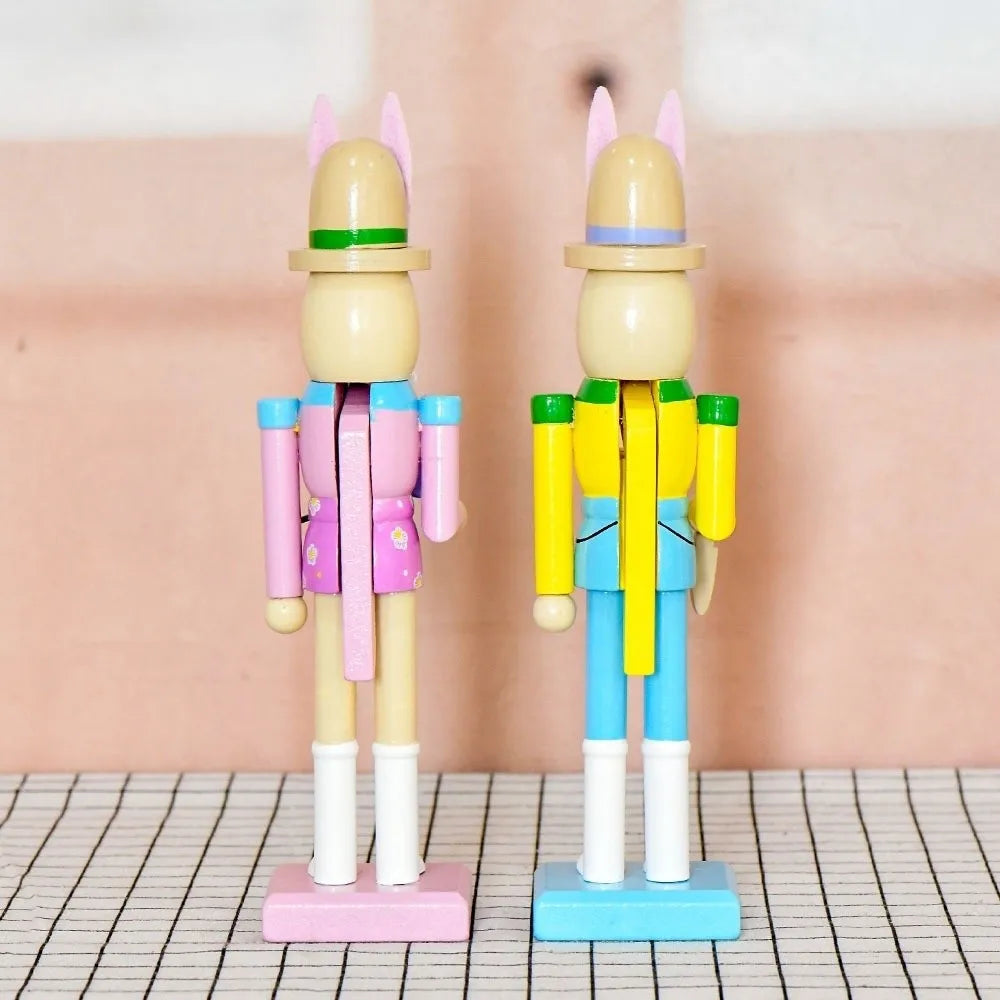 Wooden Easter Bunny Nutcracker Figurine | Handmade Décor Gift
