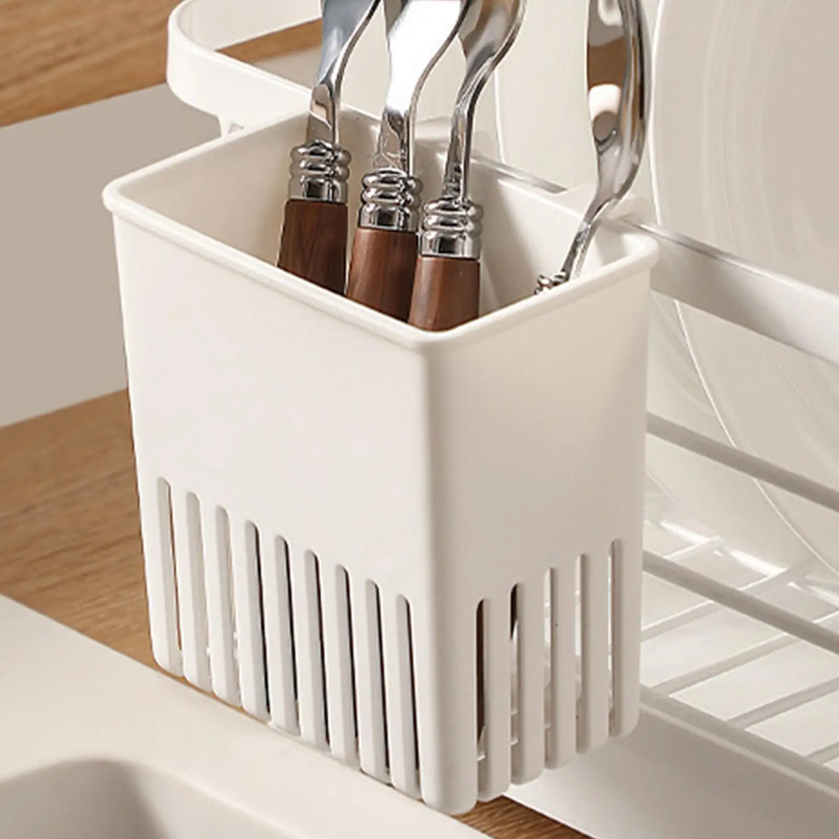 Utensils Holder Utensil Drying Rack Cutlery Basket Kitchen Fork Spoon