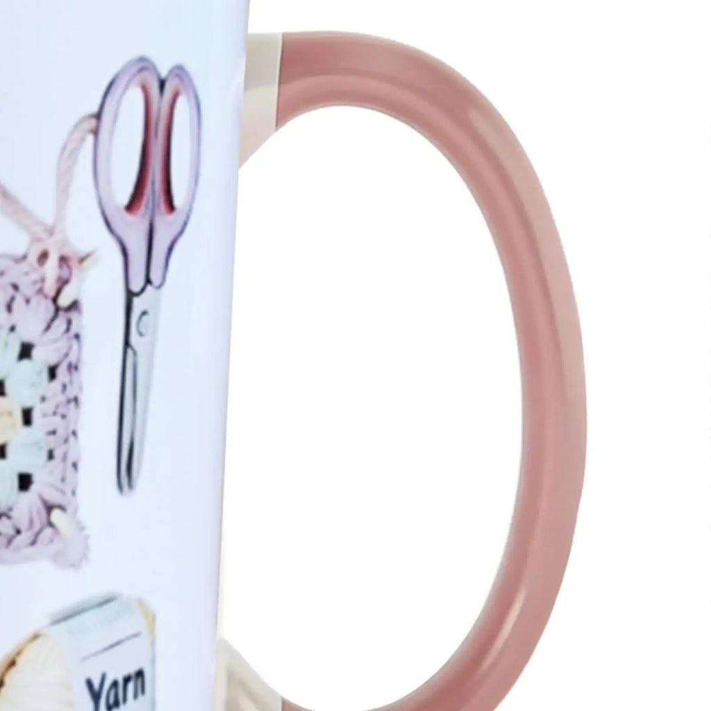 Crochet Aesthetic Funny Coffee Mug 330ml | Non-Slip Ceramic Cup