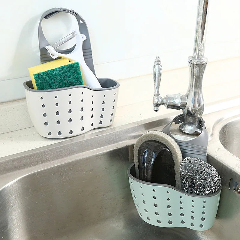 Double Sink Hanging Basket – Sponge & Draining Organizer