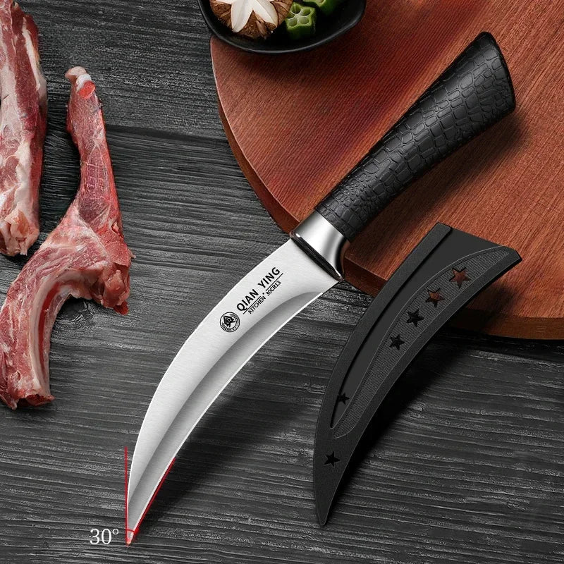 Stainless Steel Boning Knife Set – Sharp Cleaver & Slicer
