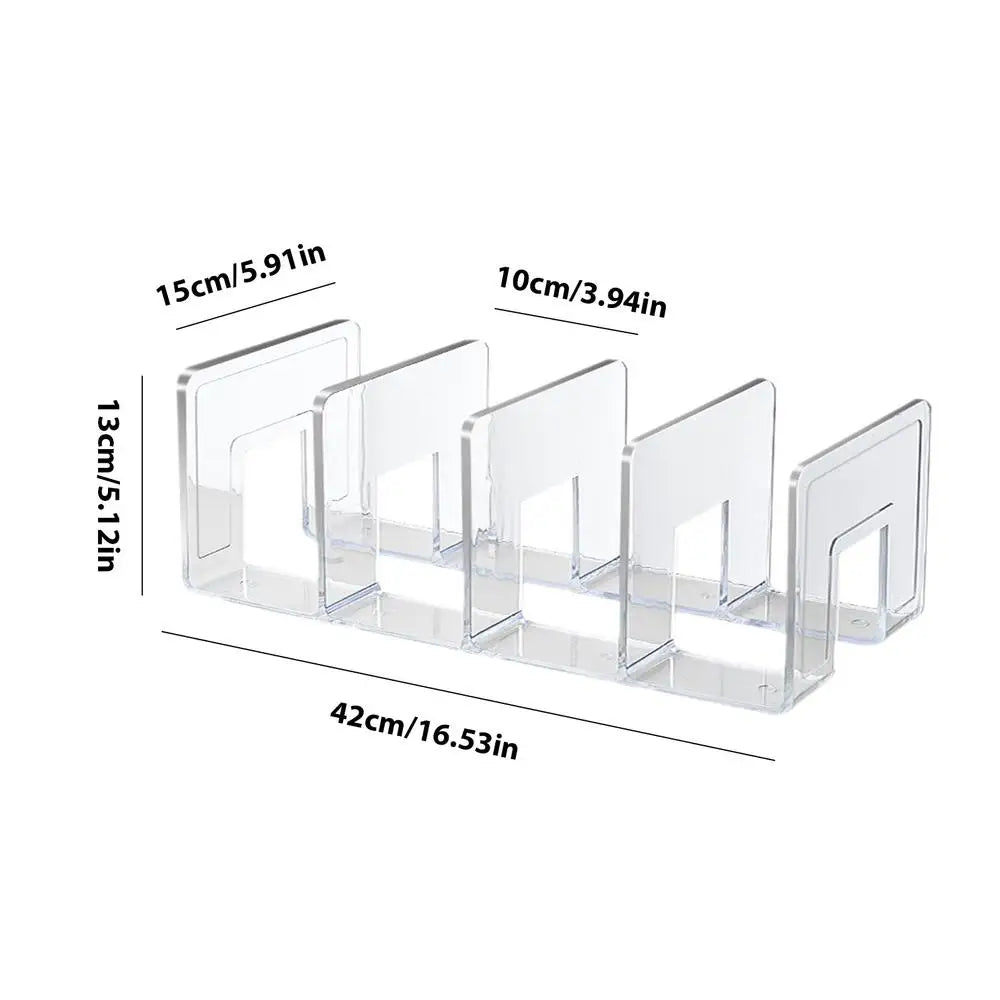 Purse Storage Organizer Closet 4 Slots Clear Shelf Dividers Clutch