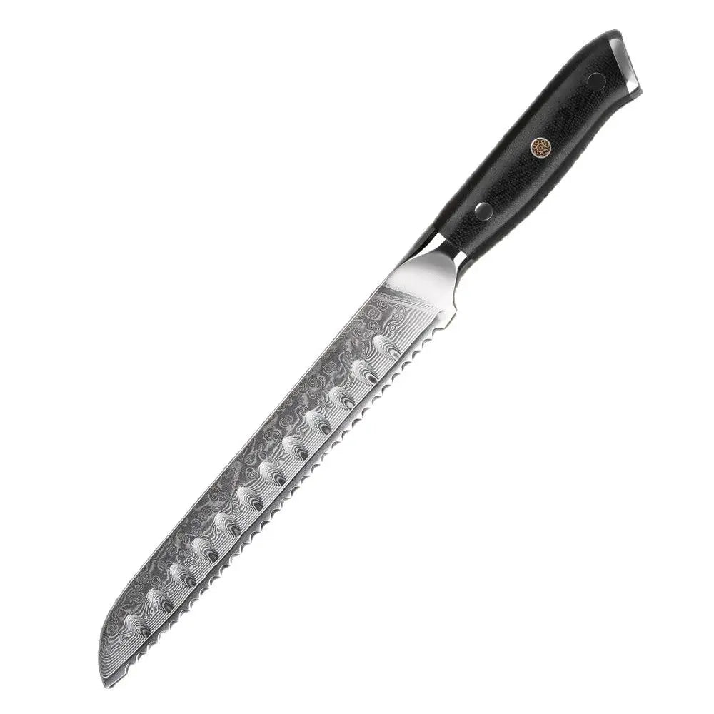 Damascus Steel Serrated Bread Knife – 20.5cm Kitchen Utility