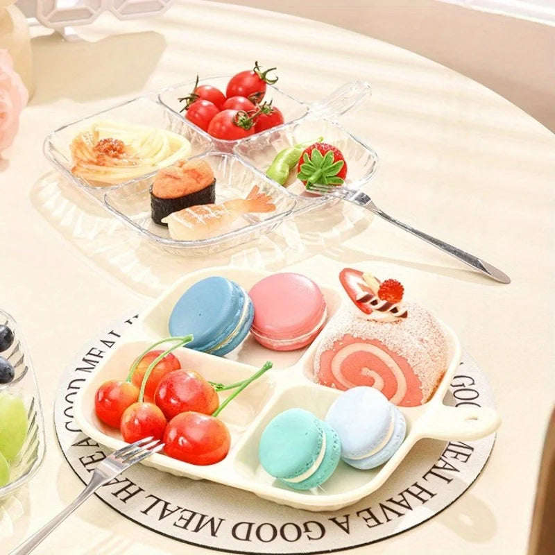 4 Grids Food Fruit Storage Box Portable Compartment Refrigerator