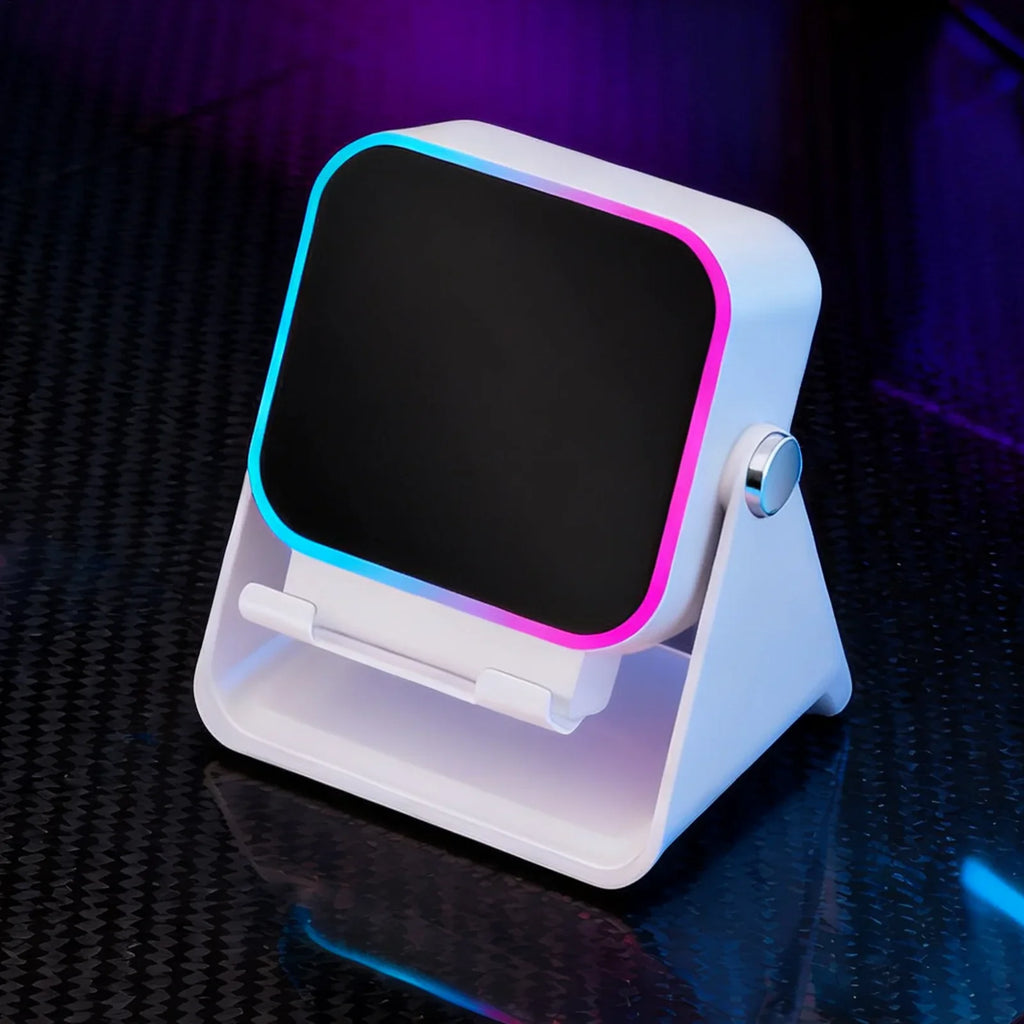 Folding Phone Stand with Bluetooth Speaker & LED Light – 10W