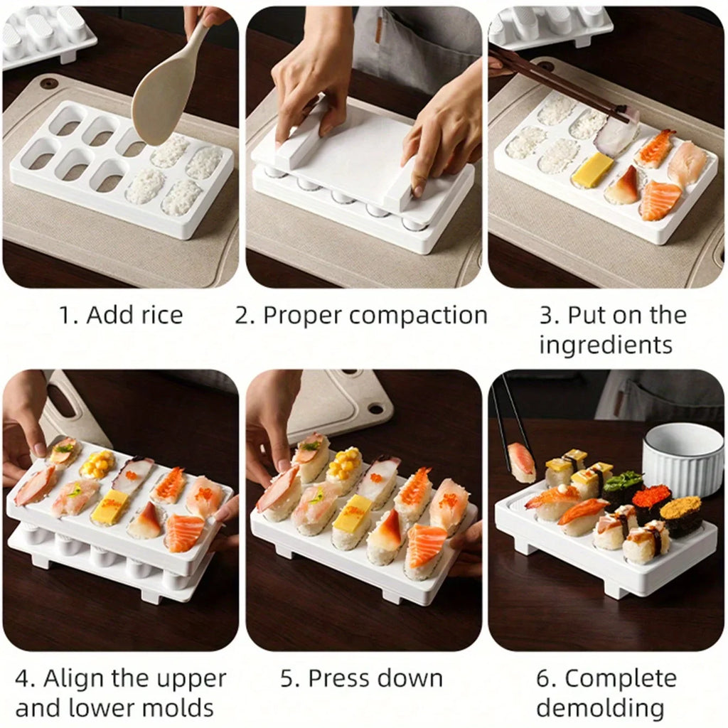 Japanese 10 Grids Sushi Mold Rice Ball Maker DIY Tool
