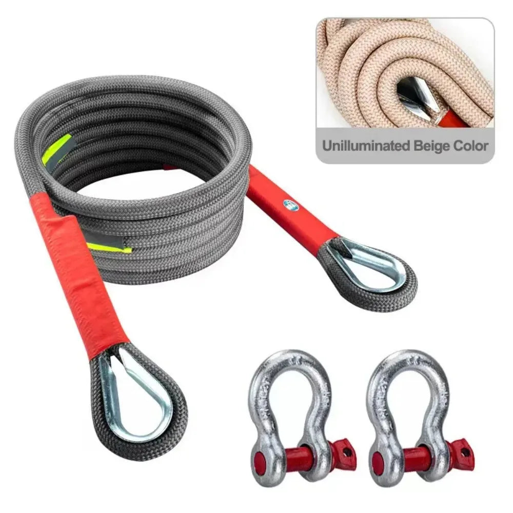 Upgraded Heavy Duty Car Tow Rope Off Road Strap Hook Wear-resistant