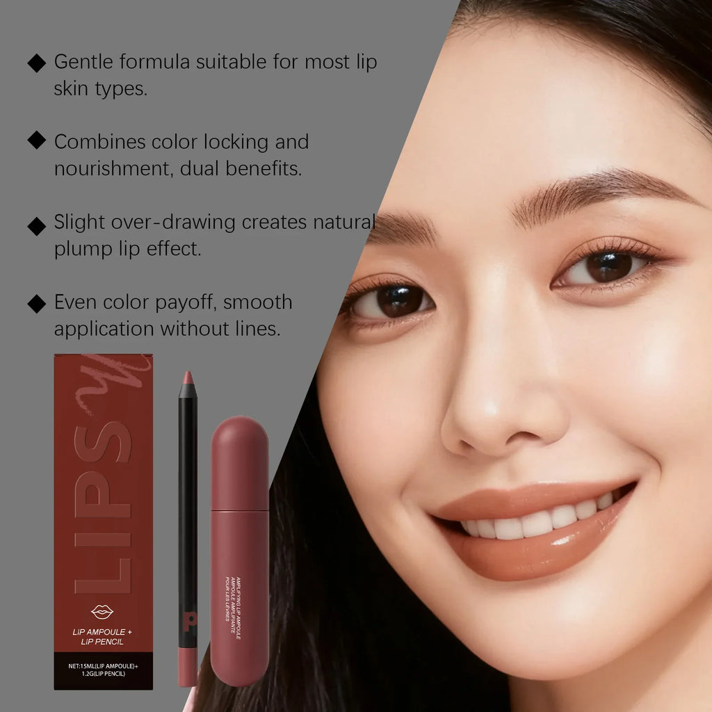 Nicotinamide Lip Serum & Lipliner Kit – Plump, Define & Shine