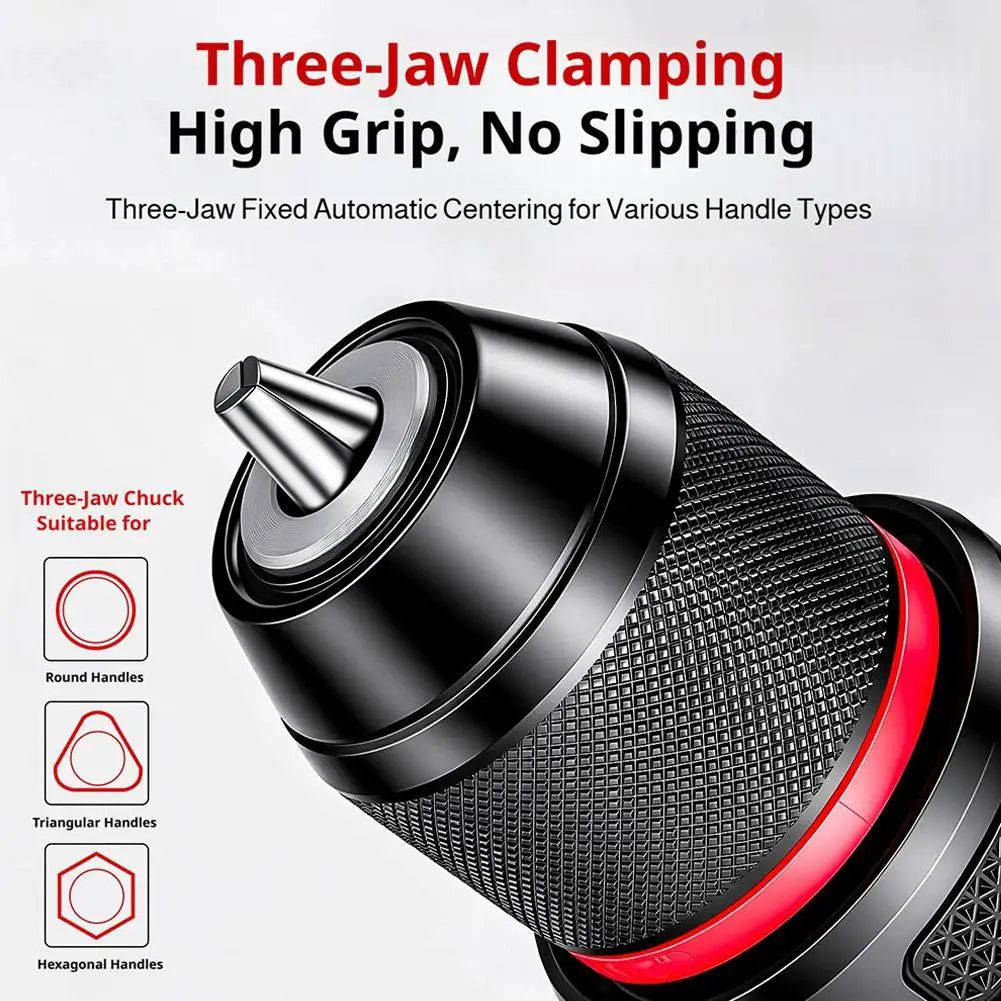 Ratchet Self-Locking Keyless Drill Chuck 0.8–13mm Metal