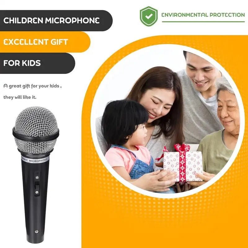 Kids Pretend Play Prop Microphone Toy | Fake Stage Mic