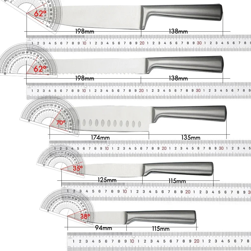5-Piece Stainless Steel Kitchen Knife Set – All-Purpose