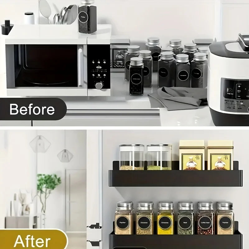 Magnetic Fridge Baskets Set of 2 – Kitchen Storage Rack