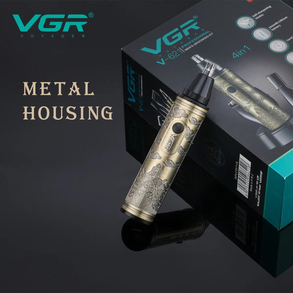 VGR V-621 4-in-1 Men's Electric Hair Trimmer Grooming Set