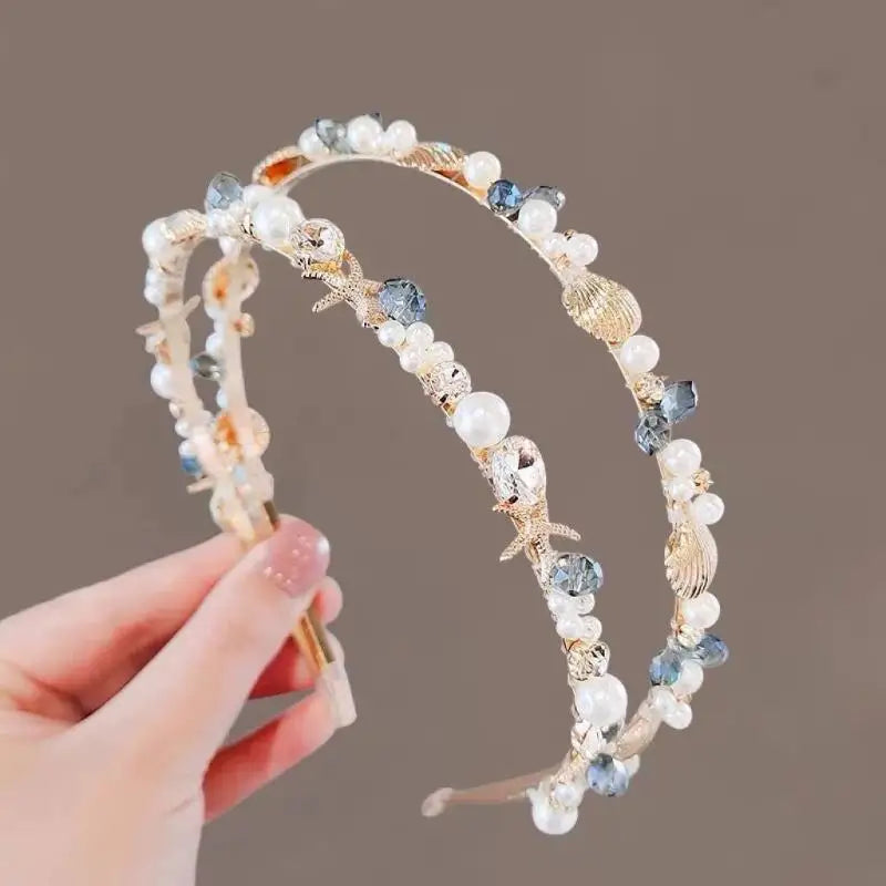 Starfish Shell Pearl Headband | Ocean Beach Hair Accessory