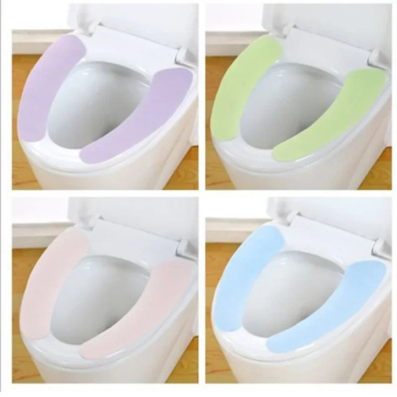 Soft Washable Toilet Seat Cover Pads – 2 Pairs | Thickened