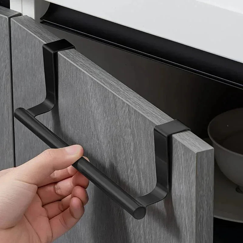 Over Cabinet Door Towel Rack – Punch-Free Stainless Steel Bar