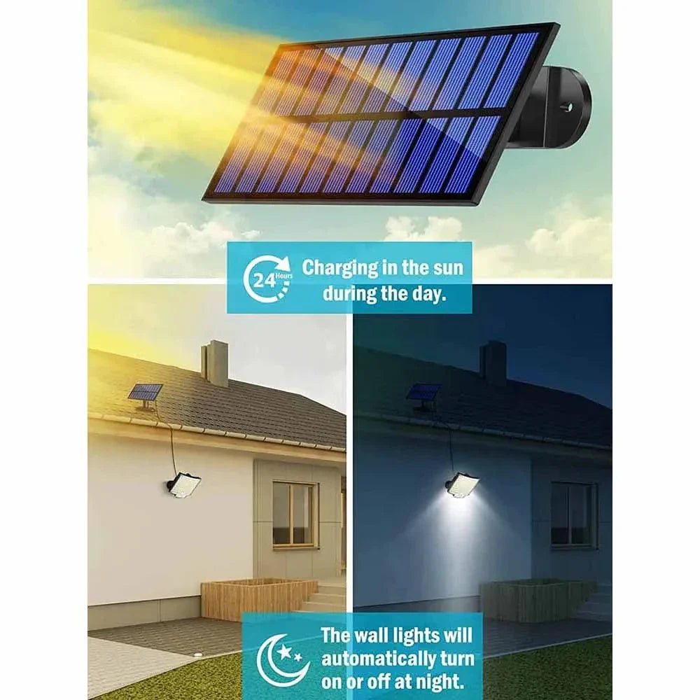 106 LED Solar Floodlight Motion Sensor Remote IP65 Waterproof