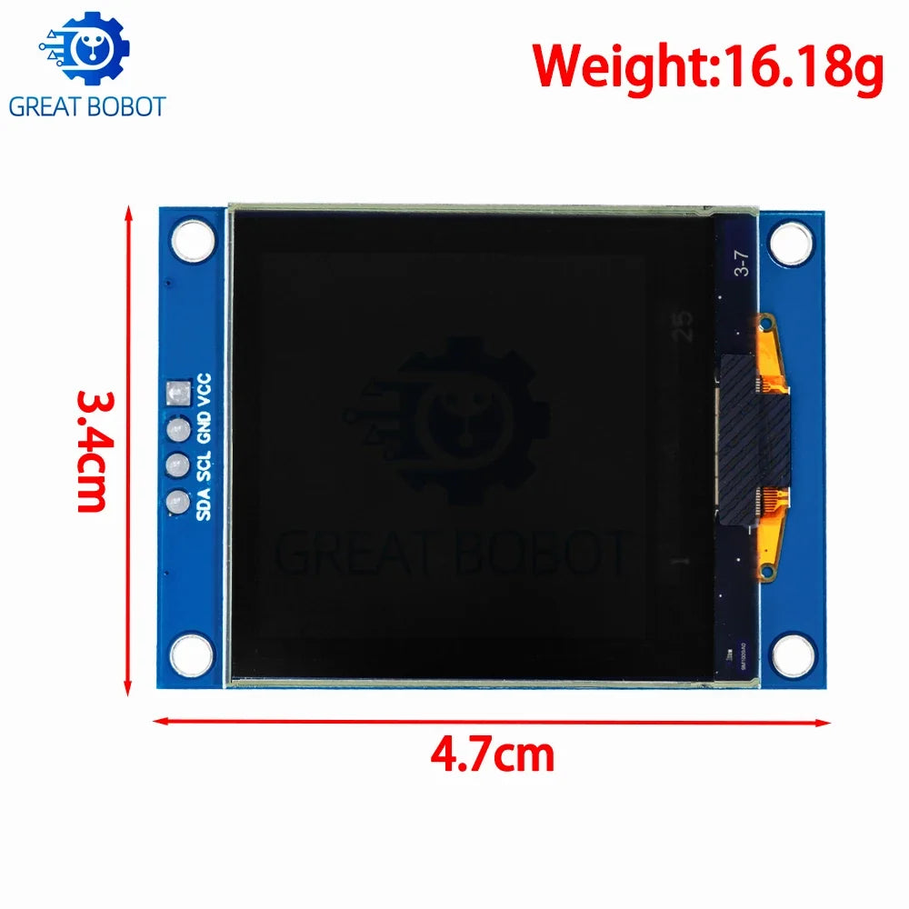 1.5-Inch 128x128 OLED Module for Arduino, Raspberry Pi & STM32