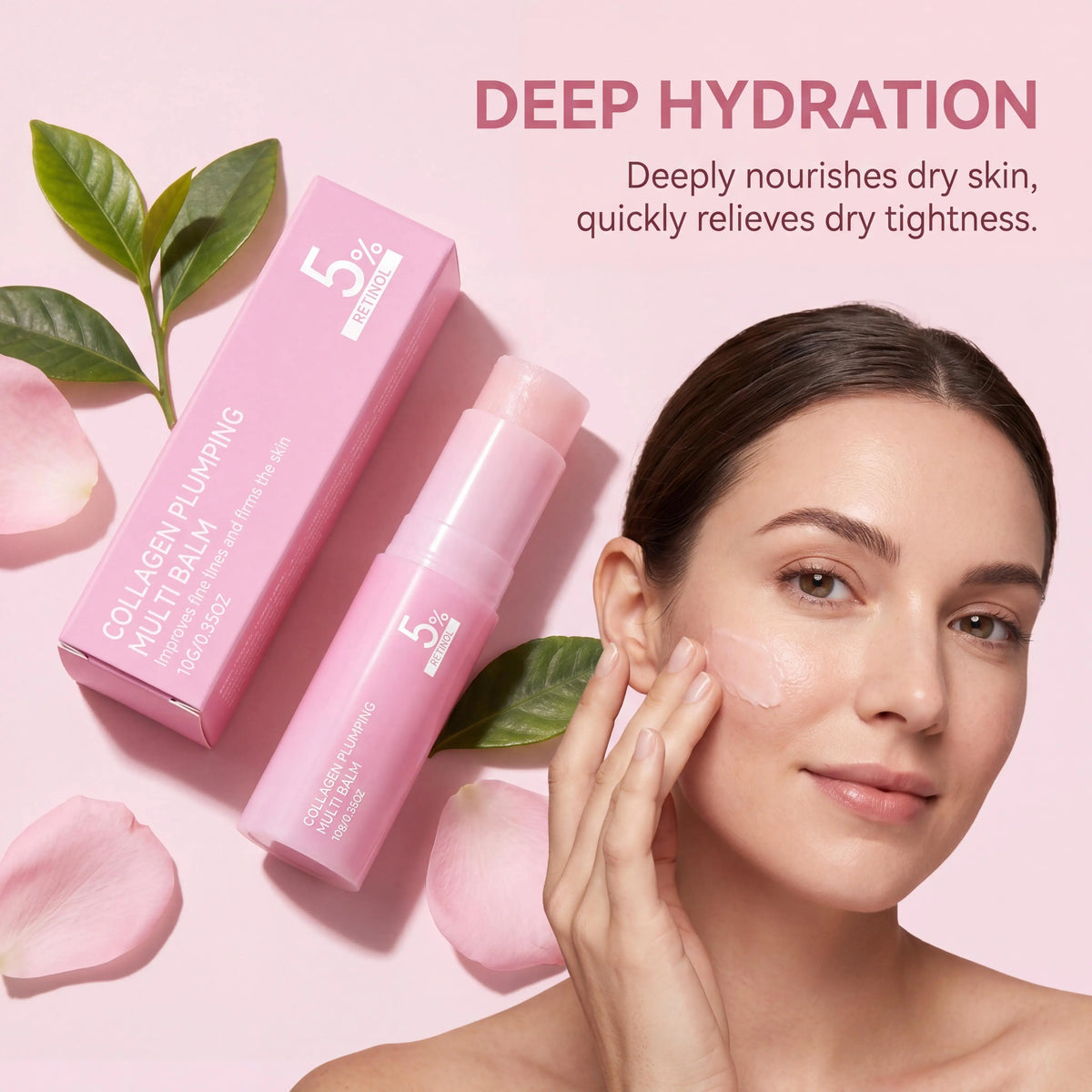 5% Retinol Collagen Plumping Balm Stick – Anti-Wrinkle Moisturizer