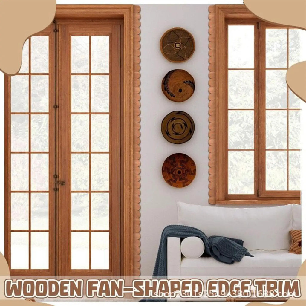 Scalloped Wood Trim Molding Strips 24Pcs – Unfinished DIY Edge