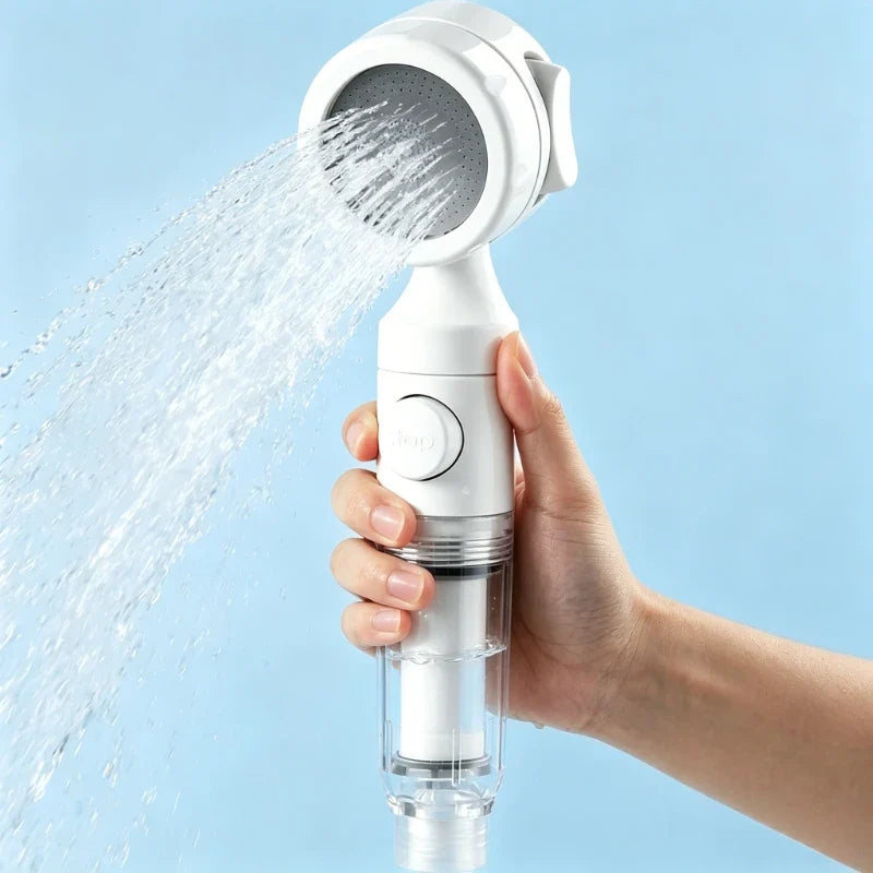 Pressurized Filter Shower Water Purifying Antibacterial Nozzle