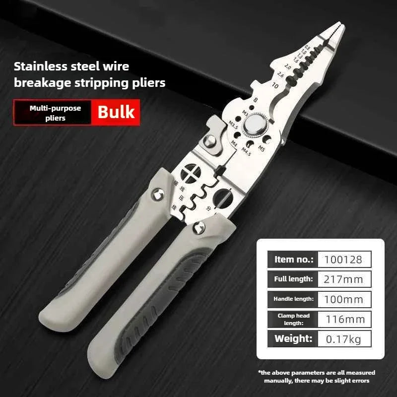 Professional Electrician Pliers – Wire Stripper & Crimping Tool