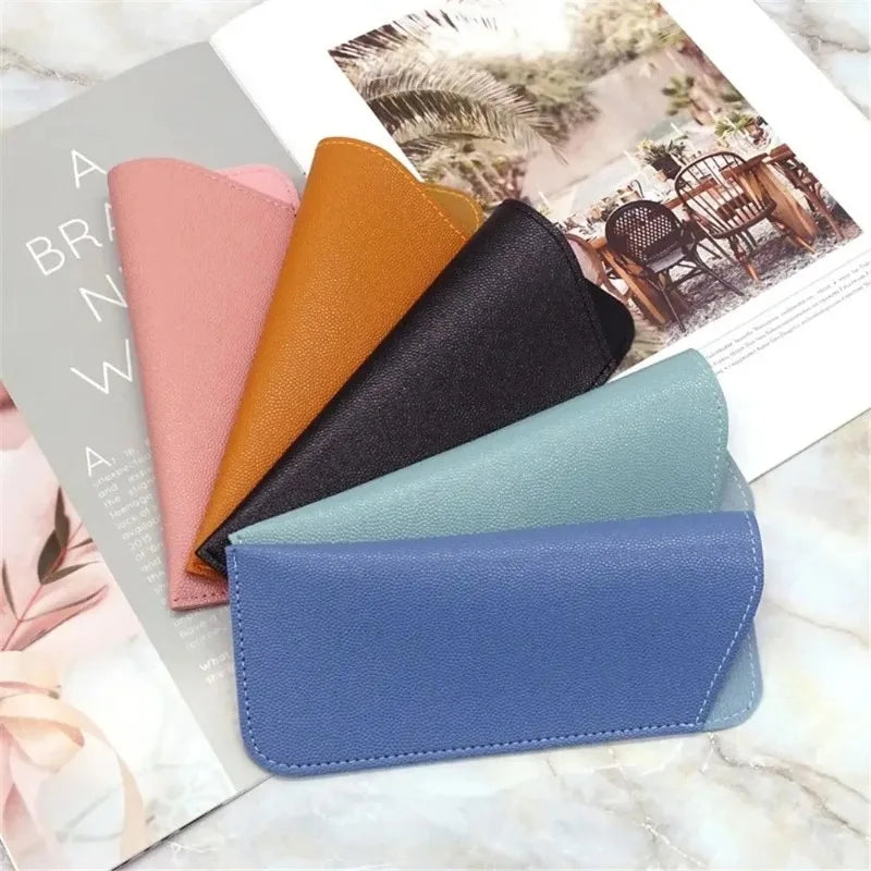 Soft PU Leather Glasses Case Pouch – Unisex Sunglasses Bag