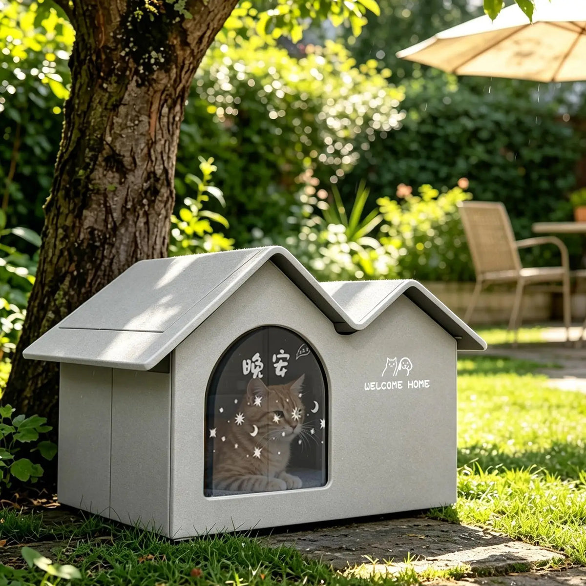 Cat Cooling House with Ice Pack – Leak-Proof Pet Shelter