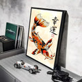 Lucky Koi Yin Yang Wall Art Poster Sticker | Minimalist Decor