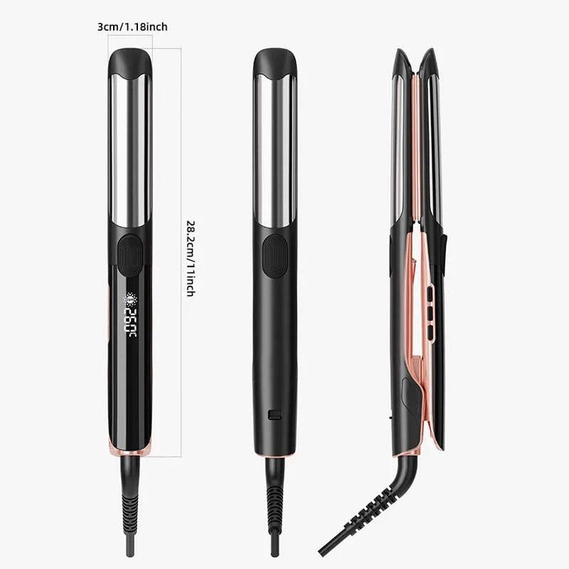 Titanium Flat Iron Hair Straightener | LED Display, Auto Power-Off