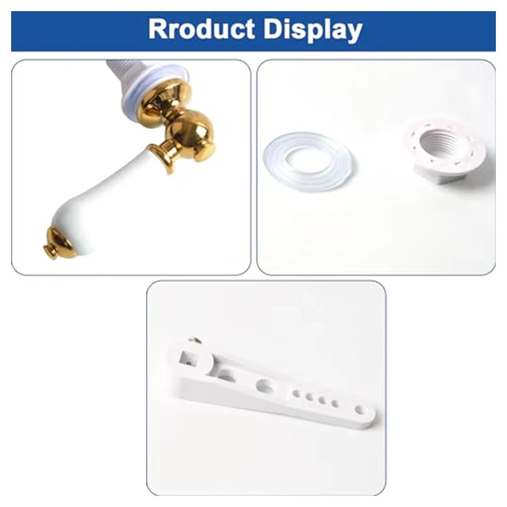 Gold Victorian Porcelain Toilet Cistern Flush Lever Handle