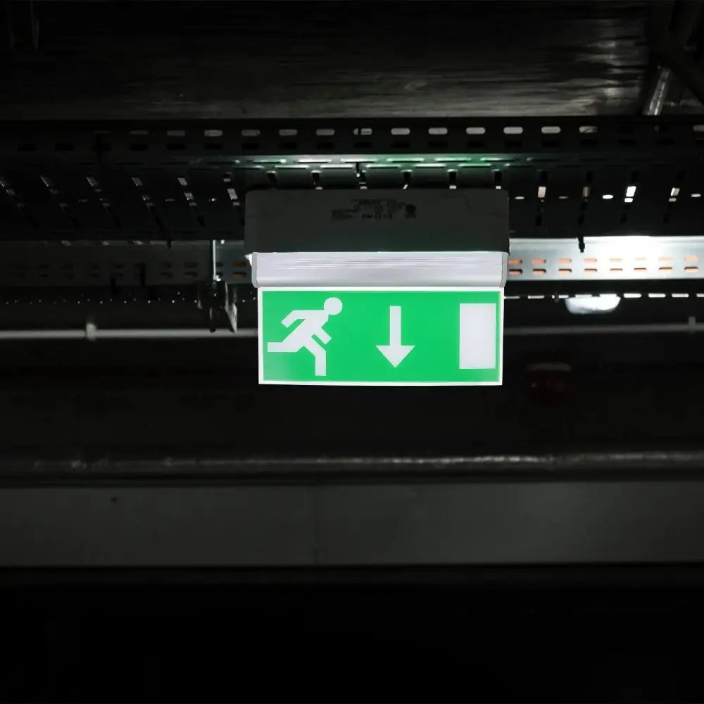 LED Exit Sign Emergency Evacuation Light | Acrylic Green Indicator