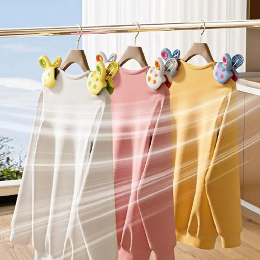 Windproof Cartoon Clothespins – Anti-Slip Drying Clips (2 Pack)